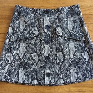 Joie Tabina Snake Skin Printed Skirt